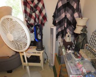 Fans, heaters and electric log fire heater.
