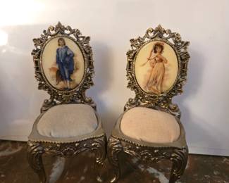 Metal Dollhouse Chair Set