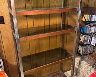 Retro Glass & Cane Shelf