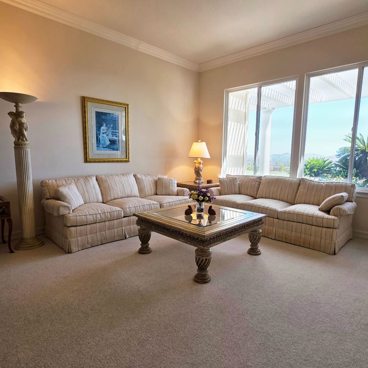 Upscale furniture and decor throughout this luxury estate