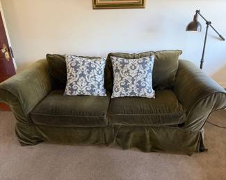 Pottery barn Couch with velvet slipcover. $75.