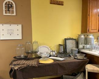 Entertain with Drink dispensers, Galvanized Trays, Jugs, Tub