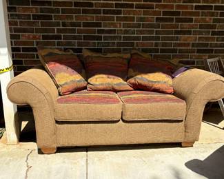 Desert southwest Cactus fabric loveseat