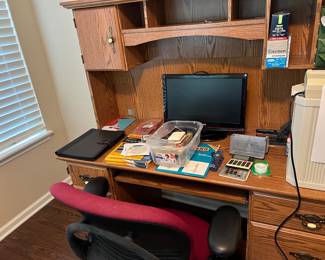 Office Desk and supplies