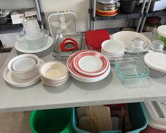 Corelle Ware, Pyrex, Anchor and Corning