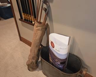 Antique golf clubs