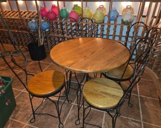 Vintage Ice cream parlor table & chairs