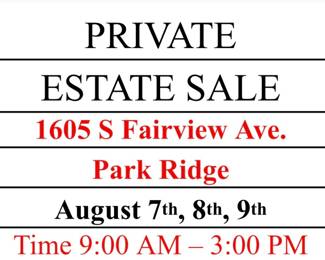 Estate sale information