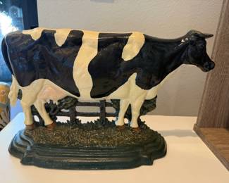 WROUGHT IRON COW DOOR STOPPER