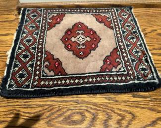 12 HandKnotted Tribal Rug with Geometric Medallion