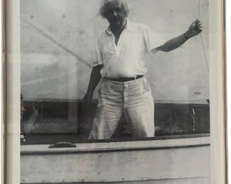 30x20 Framed Albert Einstein by Lotte Jacobi Smithsonian Exhibition Poster