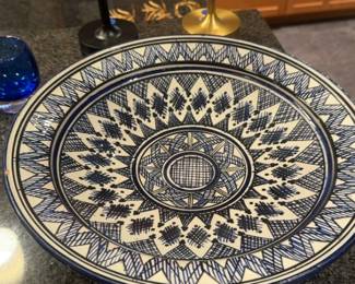 14 Vintage HandPainted Moroccan Ceramic Plate