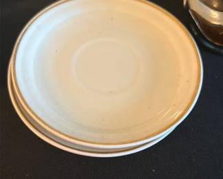 Cream Ceramic Saucers