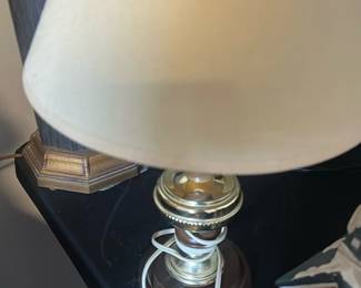 Brass & Wood Table Lamp