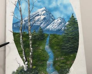 Mountain Stream Landscape Painting