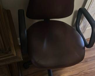 Brown Vinyl Office Task Chair