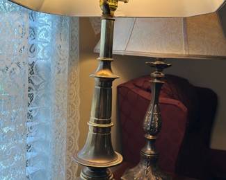 Brass Pedestal Table Lamp