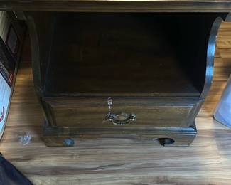 Wood Nightstand with Drawer