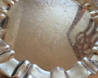 Silver Plated Round Serving Tray