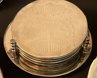 Metal Coaster Set with Stand