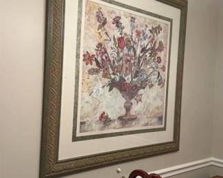 Framed Floral Print Large