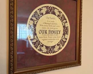 Our Family Framed Wall Art