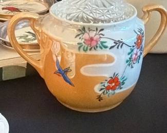 Nippon Handpainted Covered Sugar