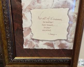 No act of Kindness Framed Art