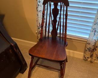 Wooden Spindle Back Side Chair