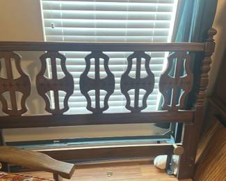 Carved Wood full Headboard