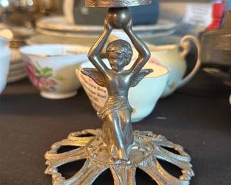 Revlon Hollywood Regency metal figural