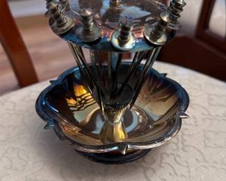 Bellini Brasil Silver Plate Flower Frog