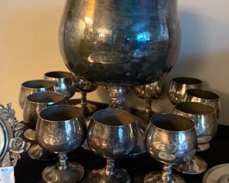 Silverplate Punch Bowl Set