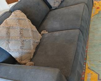 slate blue 3 seat sofa, like new