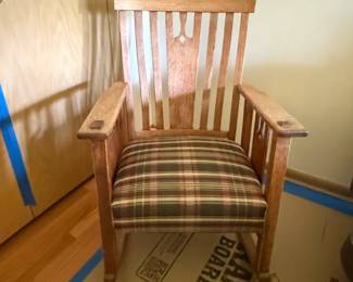Antique Stickley Brothers Mission Oak Arm Rocker