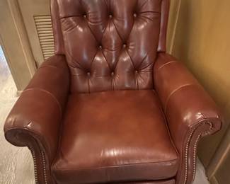 Vintage Tufted Leather PushBack Recliner