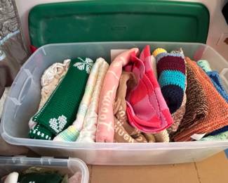 Assorted Handmade Crochet and Knit Blankets