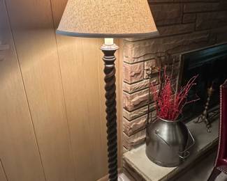 Vintage Jacobean Style Barley Twist Floor Lamp