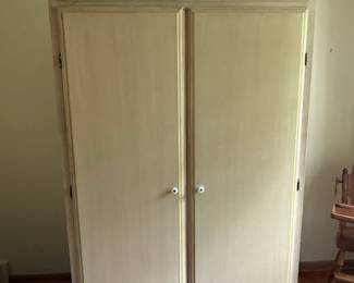 French Country Style Painted Wooden Armoire