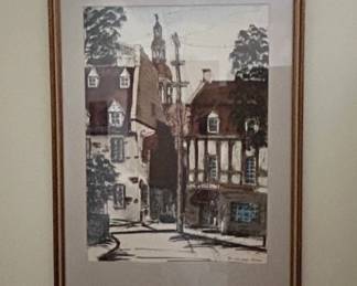 Rue du Tresor Quebec Street Scene Print