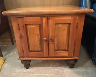 Country Pine TwoDoor Cabinet Nightstand
