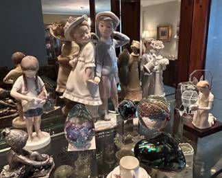 Collection of Assorted Lladro and Nao Porcelain Figurines