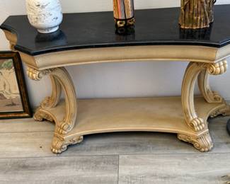 Marble top console table