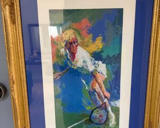 Neiman print of tennis star