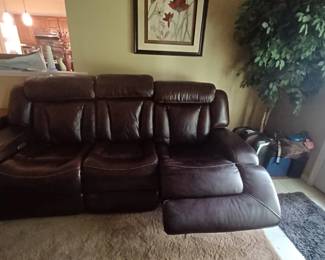 leather theater couch