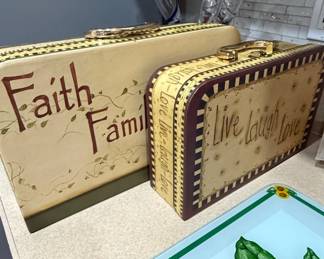 Decorative SuitcaseStyle Storage Boxes