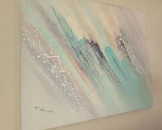 R. Smith Contemporary Abstract Mixed Media Painting