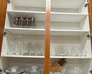 Mixed Vintage Glassware and Porcelain Kitchenware Collection
