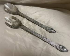 International Silver "Santa" Salad Serving Set 