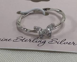 Sterling Ring w/Butterfly 